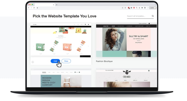Wix website template