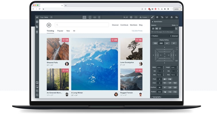 Webflow website builder