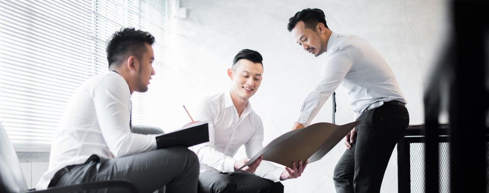 Business people looking at their buyer personas