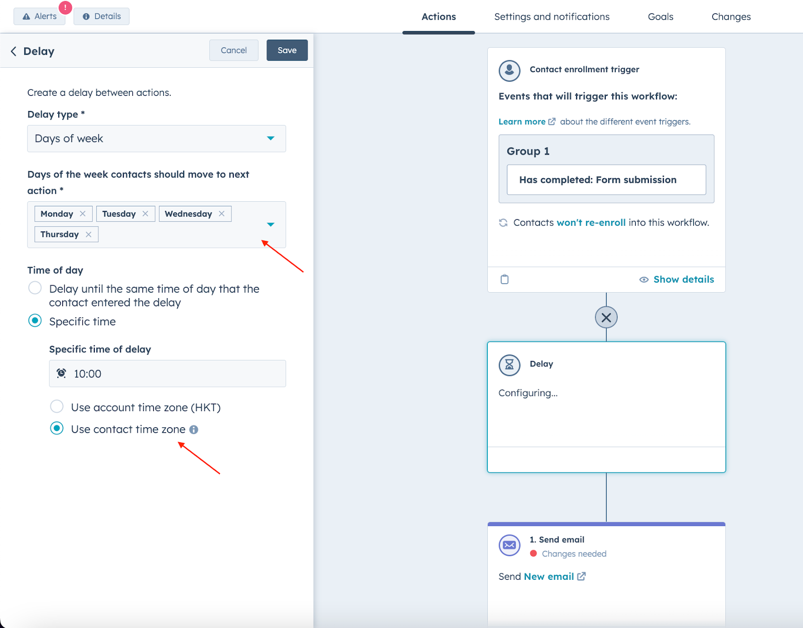 3 case_HubSpot workflow_#2调节时区