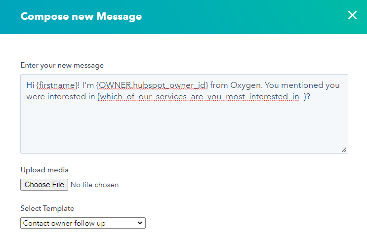 HubSpot WhatsApp Smart Token Template-1